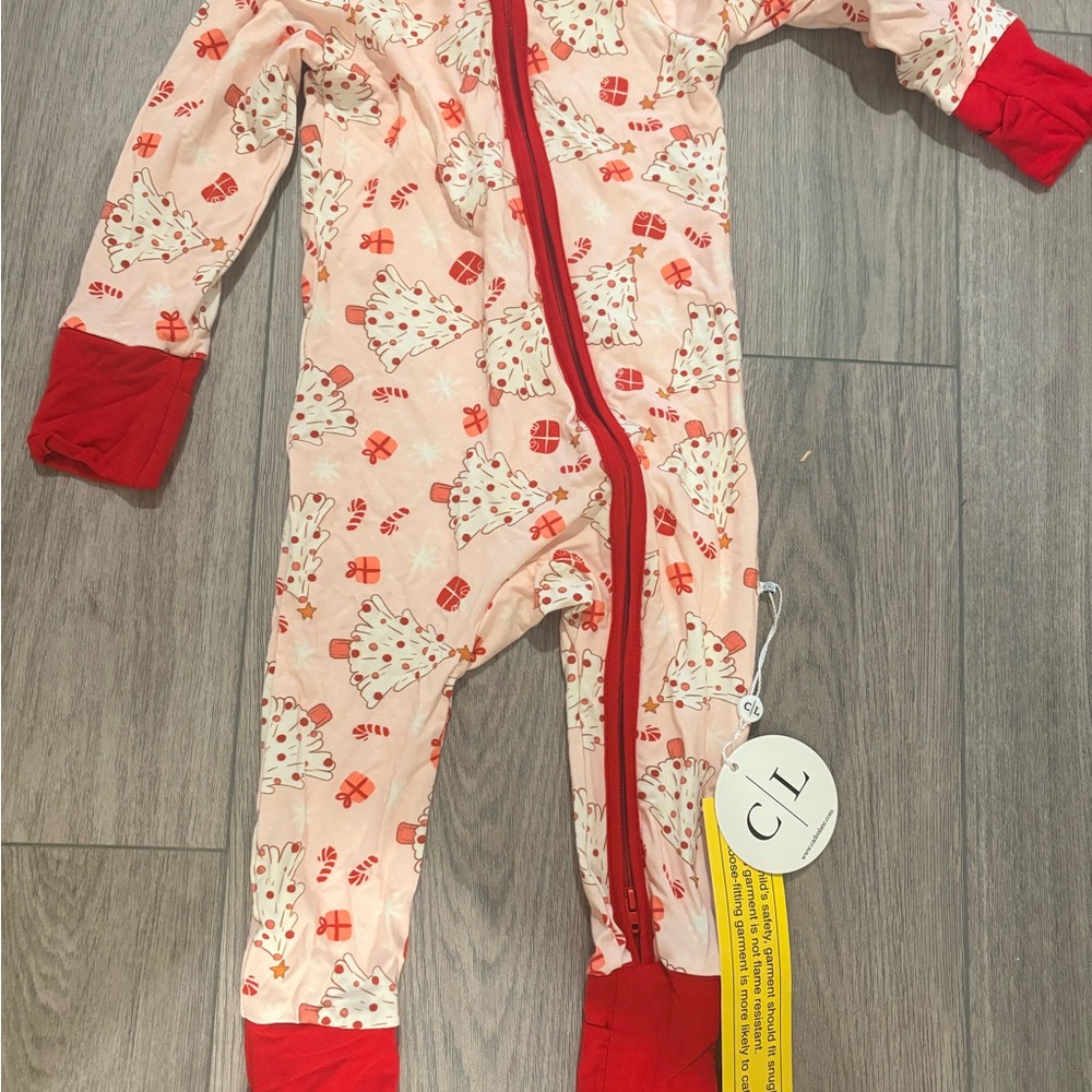 Caden Lane Red and Pink Kids Footie